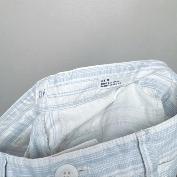 GAP Womens 4 Wide Leg  Crop Stripes Culottes Pant - Picture 8 of 12